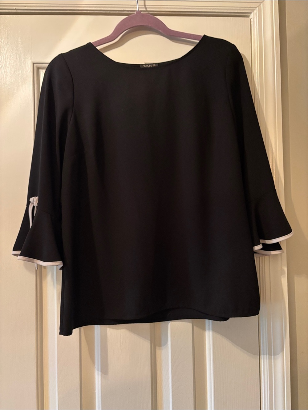 Talbots elegant flare sleeve top